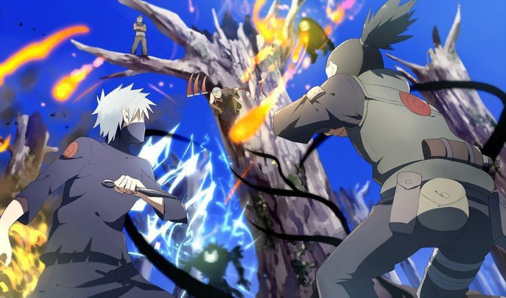 Kakuzu & Hidan vs. Kakashi, Team 10 & Naruto