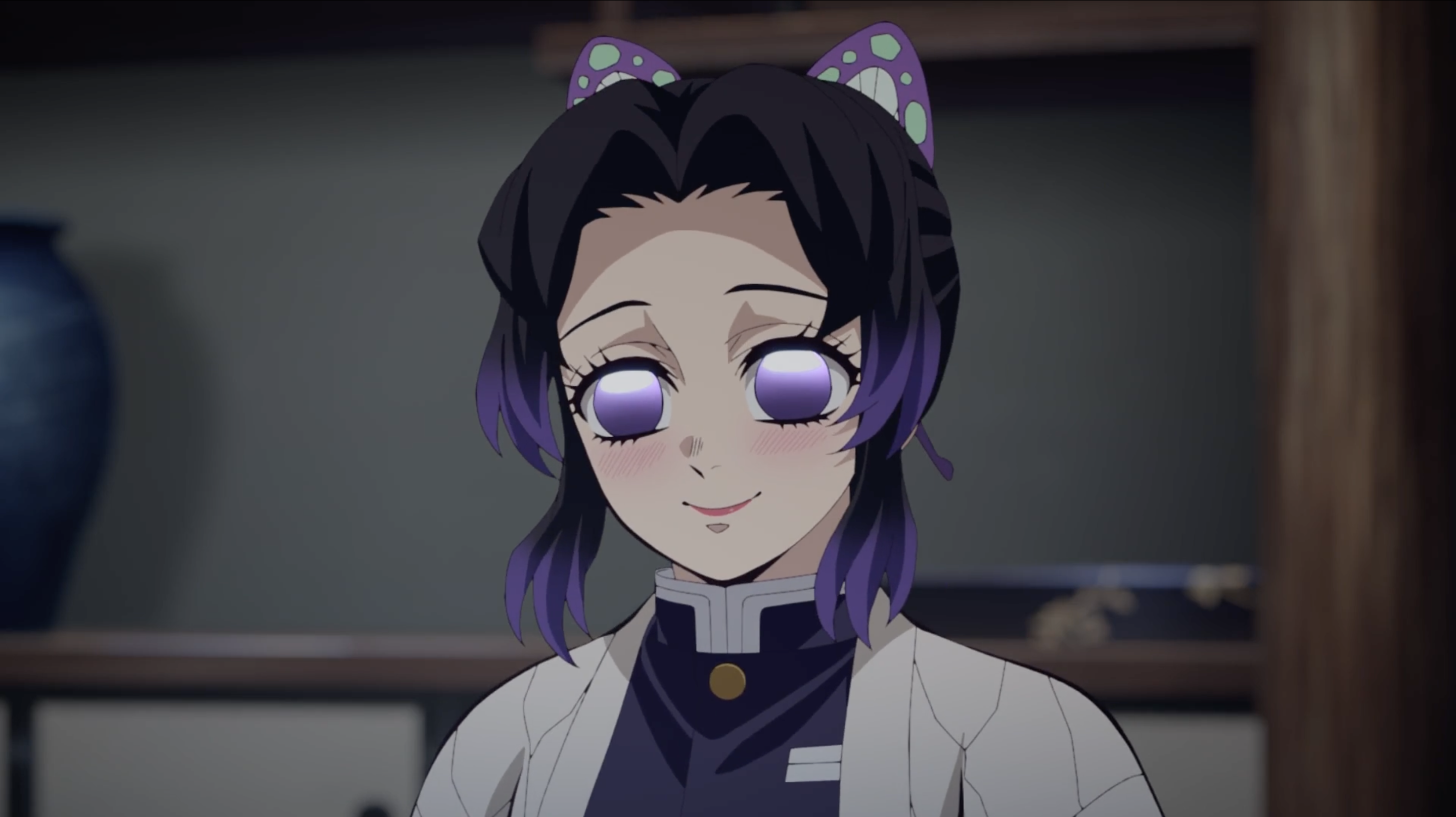 Shinobu Smiling At Kanao