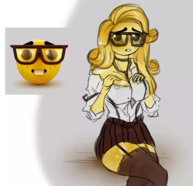 Nerd Emoji Girl