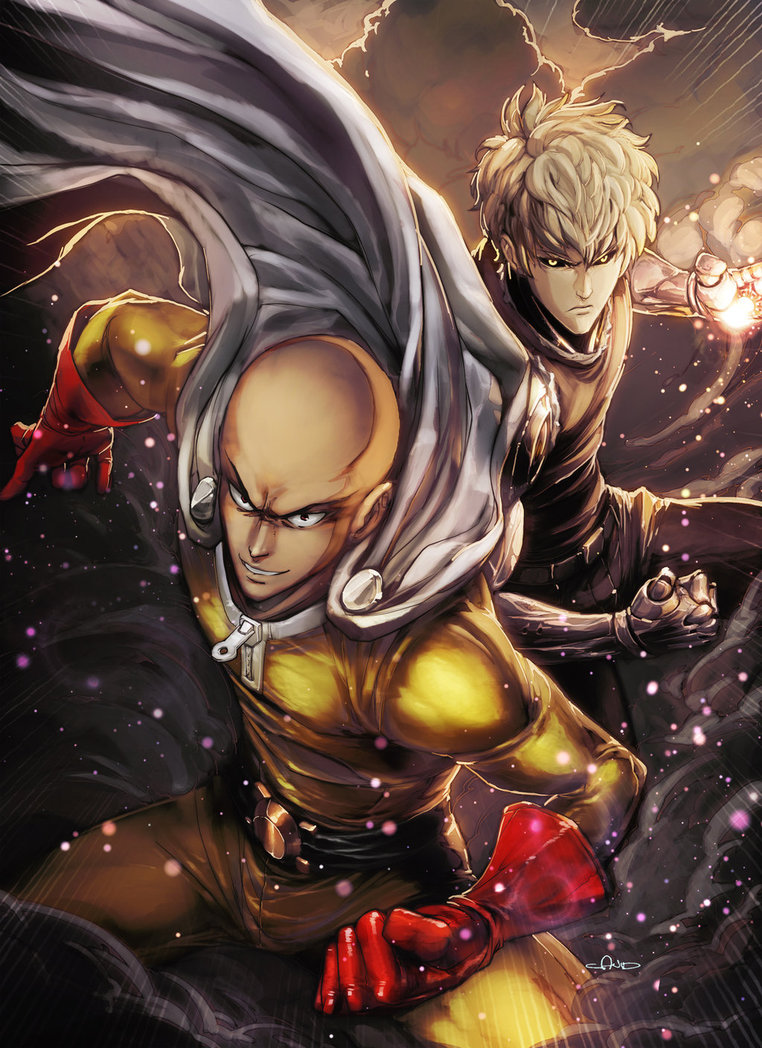 Satiama and Genos (One Punch Man)