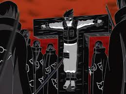 your captured by itachi, forced to live though 1hr in real world time of tsukuyomi ( 1hr can be weeks months or years in tsukuyomi )