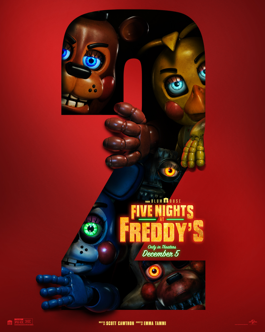 FNAF Movie 2 Red Poster