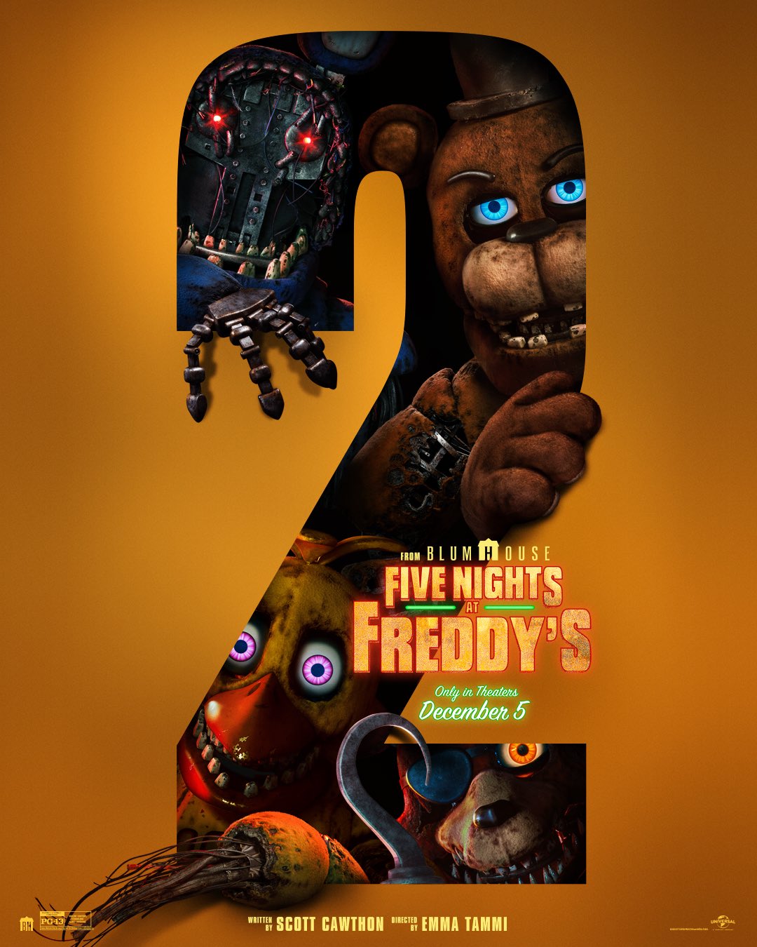 FNAF Movie 2 Orange poster